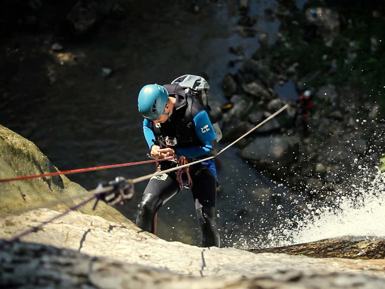 rappel sur le canyon de Vulvoz