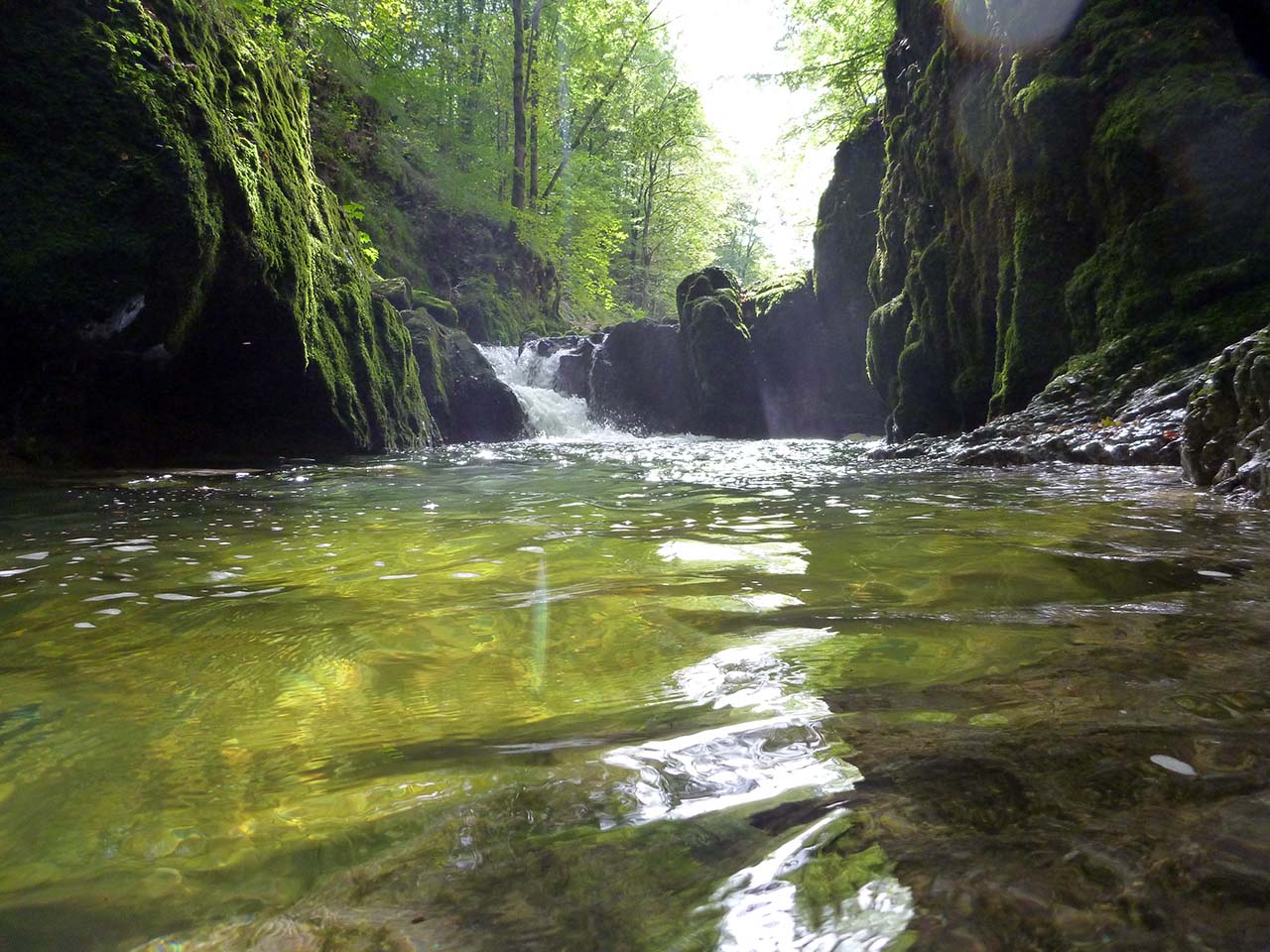 Gorges de Malvaux dans le Jura